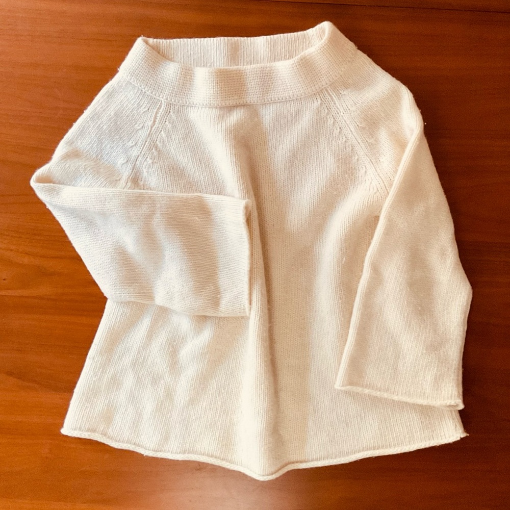 J. Crew Wool + Cashmere Blend 3/4 Sleeve Sweater, EUC